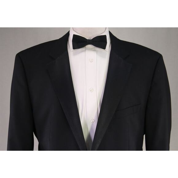Hugo Boss The Stars/Glamour Black 2-Btn Notch Lapel Wool Tuxedo Formal Suit 46L - Picture 3 of 10